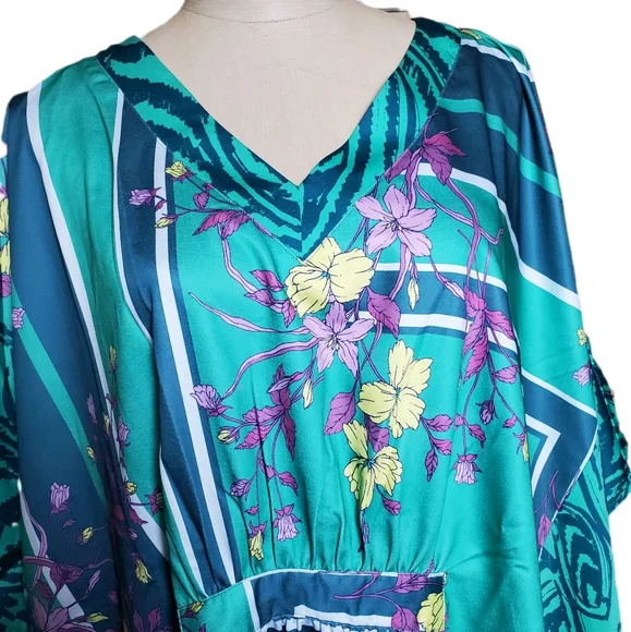 C. Wonder NWT Green Blouse / Cover Up Sz XL - Picture 4 of 5